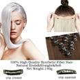 thumbnail image 3 of MY-LADY 26" 8Pcs/Set Synthetic Long Straight Full Head 18Clips in Hair Extension Real Thick Heat Resistance Hairpiece for Women Girls Natural Black,Dark Brown,Brown,Bleach Blonde, 3 of 8