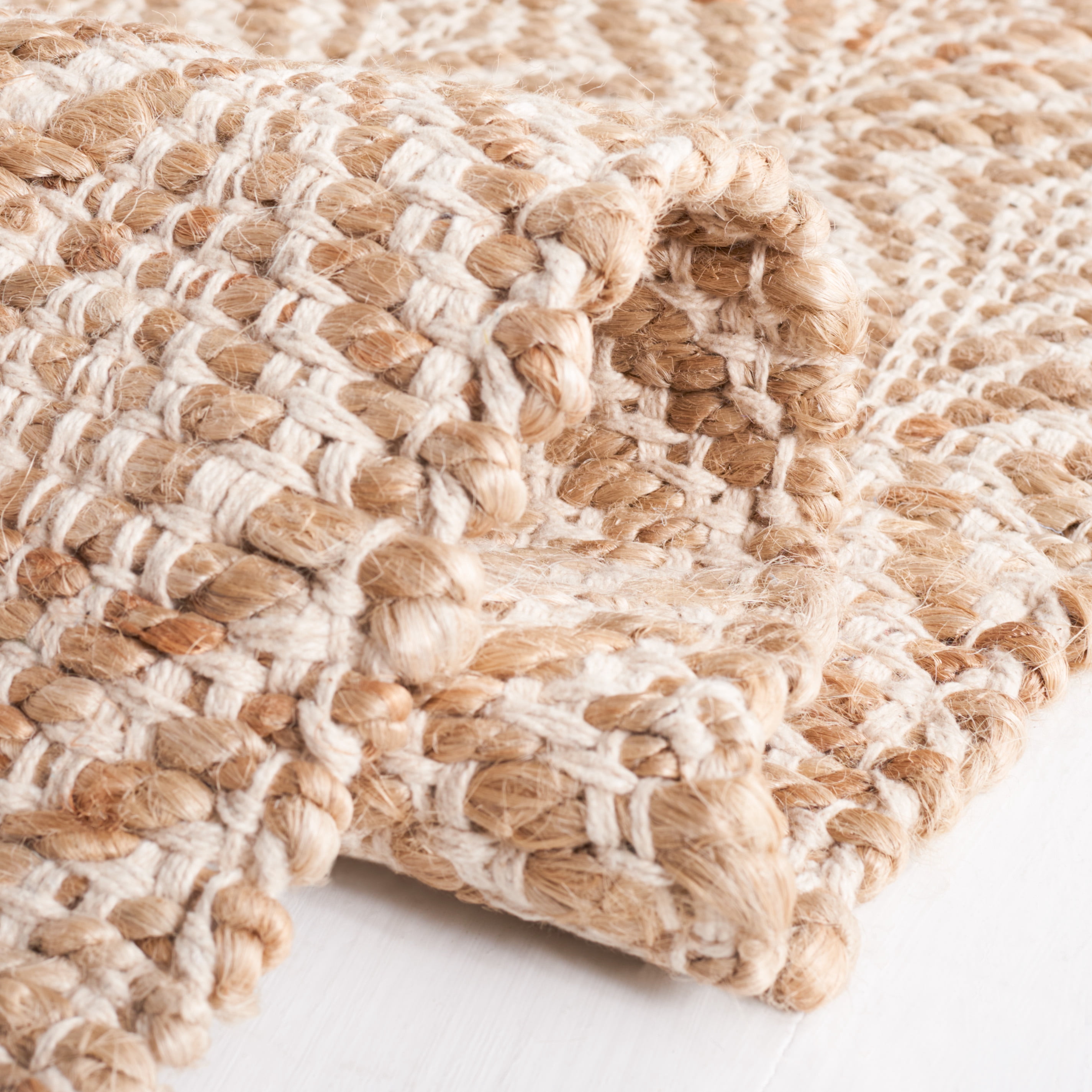 SAFAVIEH Natural Fiber Balfour Geometric Area Rug, Natural/Beige, 4' x 6'