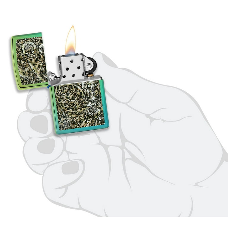 Zippo Distressed Filigree Design High Polish Teal Pocket Zippo Distressed Filigree Design High Polish Teal Pocket