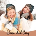 thumbnail image 4 of Lsque Magical Butterfly In Forest Pattern Knitted Beanie, Unisex Winter Hat, Knit Hat Winter Beanies Thick Fisherman Beanies Cuffed Plain Skull Caps, 4 of 6