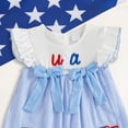 thumbnail image 6 of KPOPLK 4th of July Toddler Girl Dress Baby Red White Blue Dress Little Girl Fourth of July Outfit American Flag Clothes(12-18 Months,Blue), 6 of 6
