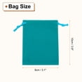 thumbnail image 2 of 20pcs Flocked Cloth Drawstring Bag 3.1 x 3.9 Inch Jewelry Flocked Pouches Gift Bags for Wedding Party Favor Candy Jewelry Packaging Organizing Storage, Blue, 2 of 7