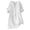 White, variant on Miqool Women's Cotton Linen Blend Blouses Summer Short Sleeve V-Neck Shirts Casual Loose Fit Tunic Tops with Pocket