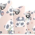 thumbnail image 3 of Coolnut Window Curtain Panels Cartoon Panda Bamboos Grommet Top Room Darkening Thermal Insulated Blackout Window Treatment Drapes 2 Panels W55 x L84 In, 3 of 6