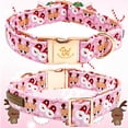 thumbnail image 3 of Collar para Perro Elegante Little Tail L 41-61 cm Rosa con Estampado de Ciervo, 3 of 5