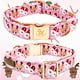 thumbnail image 3 of Collar para perro, elegante, con estampado de ciervo rosa, ajustable, talla S, 3 of 5