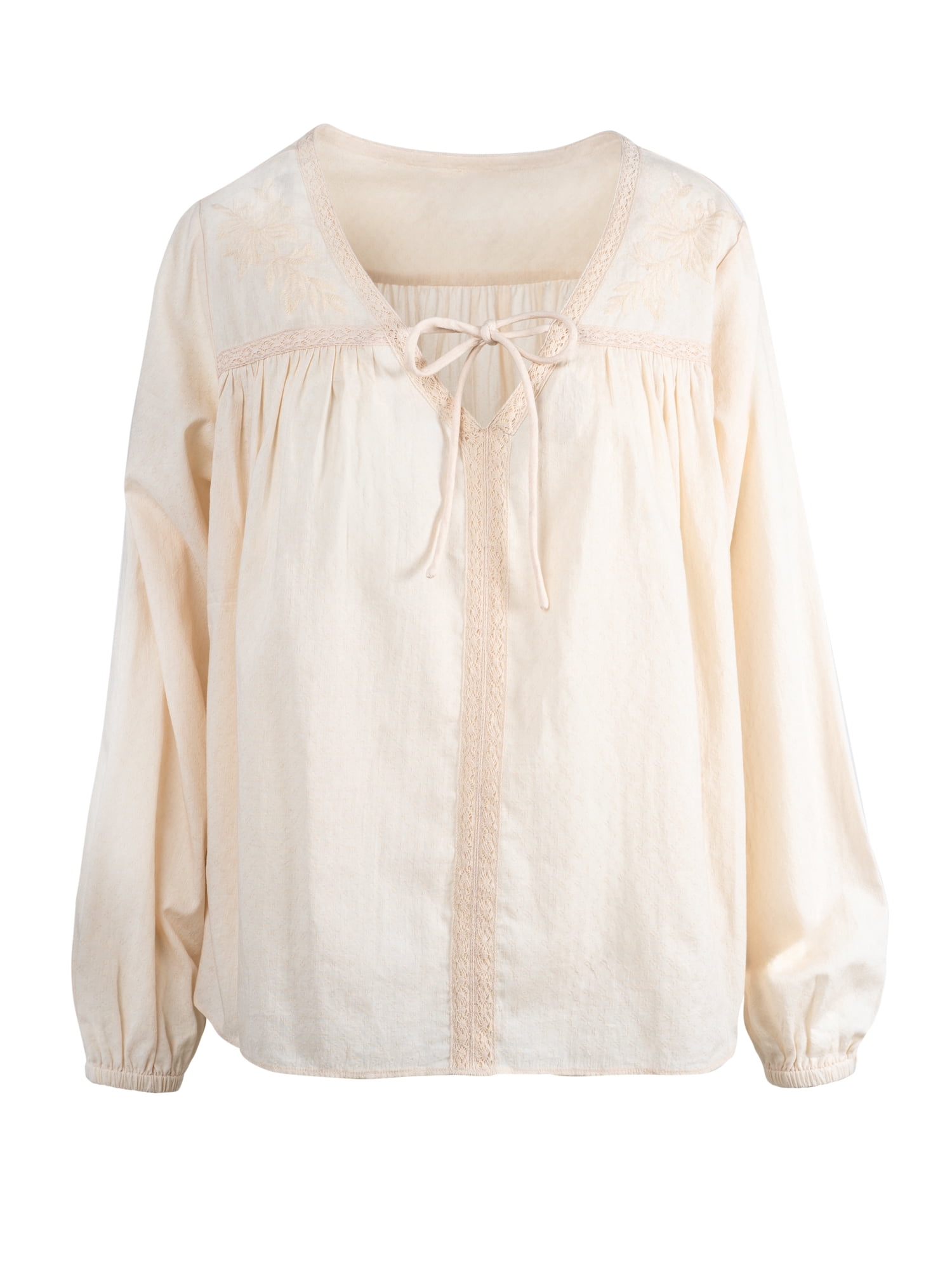 Jessica Simpson Women's Plus Bernice Embroidered Cotton Peasant Blouse, Sizes 0X-4X