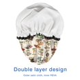 thumbnail image 4 of Shower Caps,Brown Mushroom Plant Light Pattern Waterproof Shower Cap for Women 4 Pieces,Double Reusable Hair Cover for Shower PEVA Elastic Stretch Hem, 4 of 7