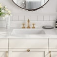 thumbnail image 3 of 48.8" X 22" Engineered Stone Single Bathroom Vanity Top with Ceramic Sink, Three Faucet Holes, 3 of 4