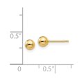 thumbnail image 3 of Diamond2Deal 14k Yellow Gold Polished Ball Post Earrings for Women (L- 0.16 in, W-0.16 in), 3 of 4