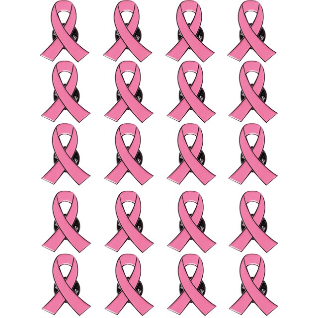 Mayam Official Hope Pink Ribbon Pins Breast Cancer Awareness Brooch Lapel Pin Buttons (80), 2*2.5cm