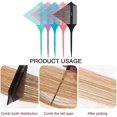 thumbnail image 3 of Hairdressing Tips Comb Professional Anti Static Hair Comb Split Teeth Design Hair Comb for Combing and Dyeing Hair, 3 of 4