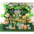 thumbnail image 3 of Decoraciones para fiestas de cumpleaños NQ de niños de 1 año temática de jungla, 3 of 5