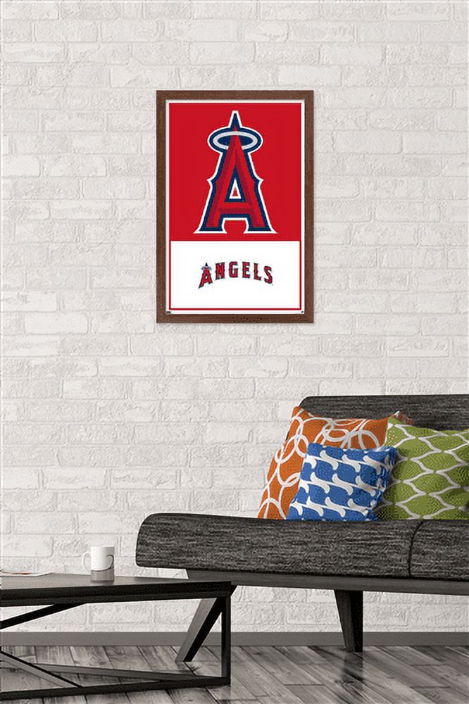 MLB Los Angeles Angels - Logo 22 Wall Poster, 14.725" x 22.375" Framed