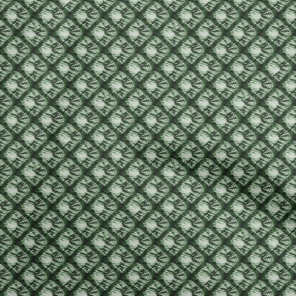 oneOone Polyester Spandex Green Fabric Asian Tie & Dye Fabric For Sewing Printed Craft Fabric By The Yard 56 Inch Wide