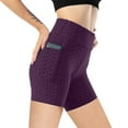 thumbnail image 4 of DHFJKG High Waisted Yoga Shorts For Womens With Pockets Solid Color Workout Tight Shorts Athletic Wear, 4 of 7