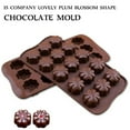 Avdolw DIY Cake Baking 15 Grids Flower Chocolate Mould Food Grade