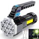 thumbnail image 1 of 7LED Linternas COB portátil Foco USB Recargable Potente reflector 4 Engranajes Antorcha Luz IP64 Luz lateral impermeable Batería incorporada para acampar Emergencia al aire libre, 1 of 11