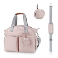thumbnail image 1 of Multifunctional and stylish diaper bag in pink, 1 of 5