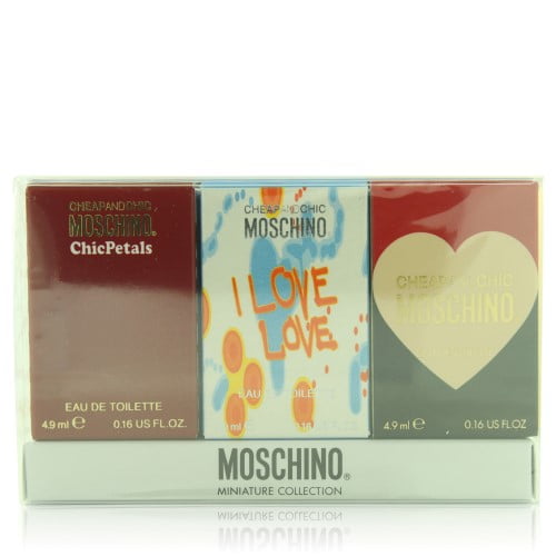 MOSCHINO MINIATURE COLLECTION WOMEN 3 PIECE GIFT SET - 0.16 OZ EDT CHIC PETALS by MOSCHINO