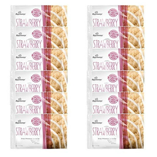 Appleways Whole Grain Strawberry Oatmeal Bar 2.4 Oz Pack of 12