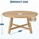 thumbnail image 2 of QinaQin Mesa de centro redonda de 36 pulgadas, diseño industrial con acabado tipo madera y patas metálicas ajustables, ideal para sala de estar, 2 of 6