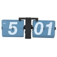 thumbnail image 1 of Flip Desk Shelf Clock with Classic Mechanical, Digital Display Battery Powered Retro Style Home Office Decor, 14 X 5.5 X 3.5 Inches, 1 of 7