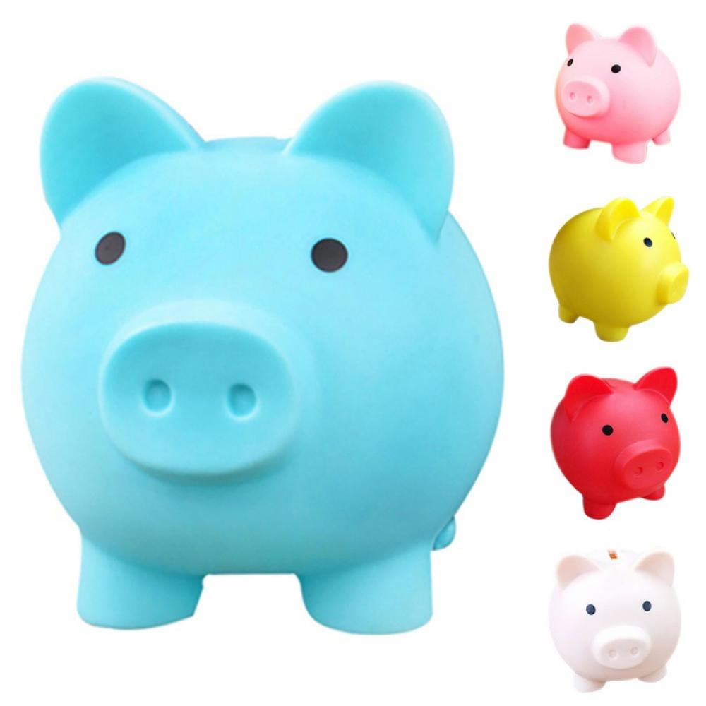 Adorable Pig Shaped Coin Bank Money Box Piggy Bank Resin Craft Saving Pot Deskto 