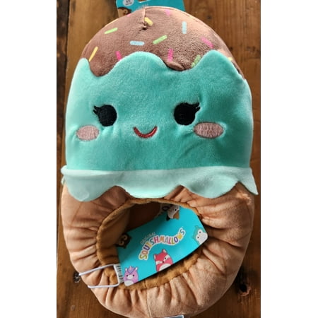 

Official Squishmallows Maya the Mint Ice Cream Kids Slippers Size 4/5