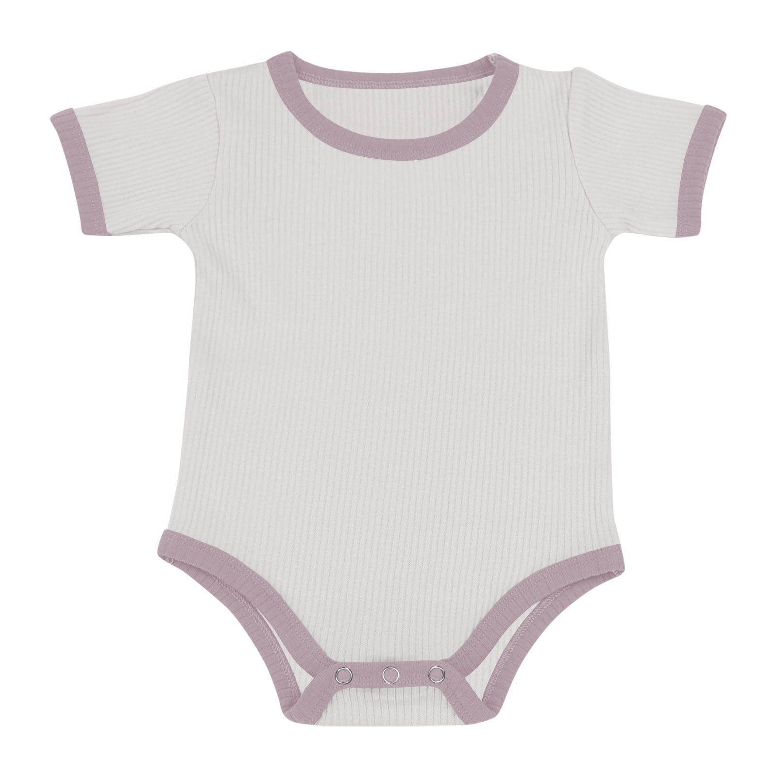 Grenouillère D'Été Bébé Unisexe Manches Courtes Col Rond Poches Coton Confortable - Tenue Ample Mignonne Pour Nouveau-Né