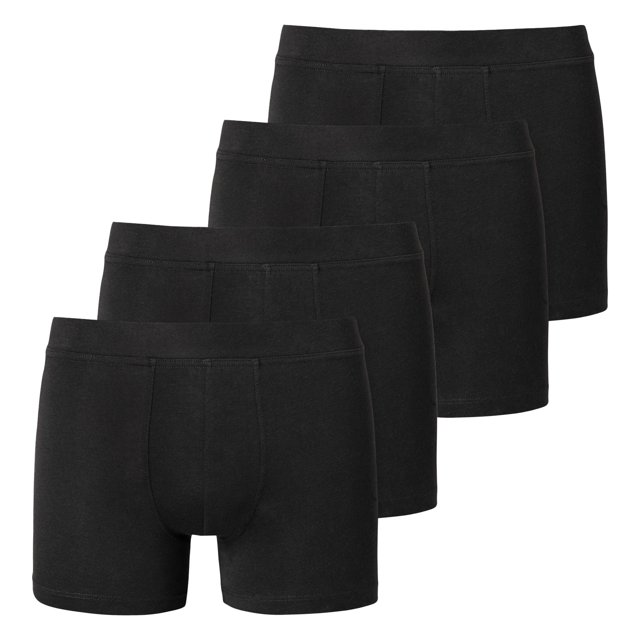 SCHIESSER pantalones cortos para niños, paquete de 4 - calzoncillos, pantalones, algodón stretch, 140-176 Negro 176 (14 anos)