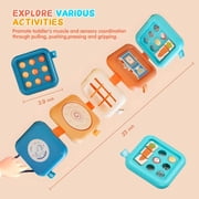 Montessori Baby Busy Board Toy for 1 Year Old, 8-in-1 Sensory Activity Cube for Toddlers 1-3, First Birthday Gifts for 12-18 Months Old Boys Girls
