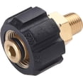 thumbnail image 1 of Pressure Washer Adapter, Female Metric M22 to 1/4 Inch Male NPT Fitting, 5000 PSI, 1 of 4