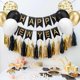 thumbnail image 5 of Juego de 50 globos de látex dorados y negros de 12 pulgadas para decoración de fiestas de cumpleaños y graduación con lentejuelas., 5 of 5