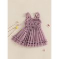 thumbnail image 5 of RUINIXCW Kids Toddler Baby Girl Summer Tulle Dress Birthday Cake Smash Outfit Baby Girls Photoshoot Outfits Sleeveless Mesh Ruffled Princess Birthday Baptism Wedding Party Dress, 5 of 9