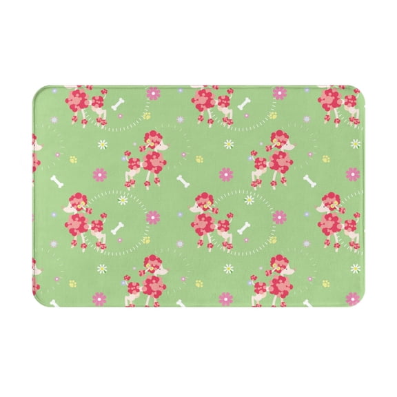 Logiee Cute Poodle Dog Print Welcome Mats for Entryway,Door Mat for Front Door,Entry Mat,Doormat for Garden, Garage, Patio, Home, Porch Decor