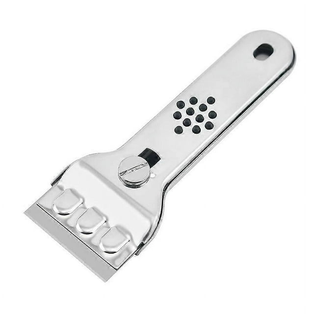 Raspador de placa de cerámica de vidrio de acero inoxidable Raspador de placa de vidrio de inducción Raspador de cerámica de vidrio Raspador de pintura Placa de escobilla de goma 13,5*4,6 cm