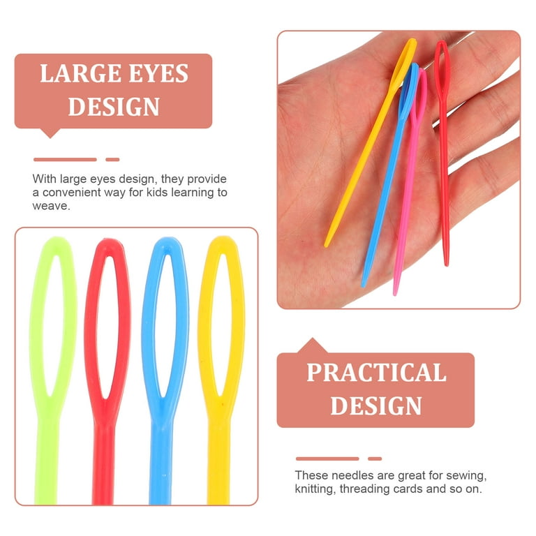 Large Plastic Needles 9cm, Large Eye Yarn Needles 7CM Plastic