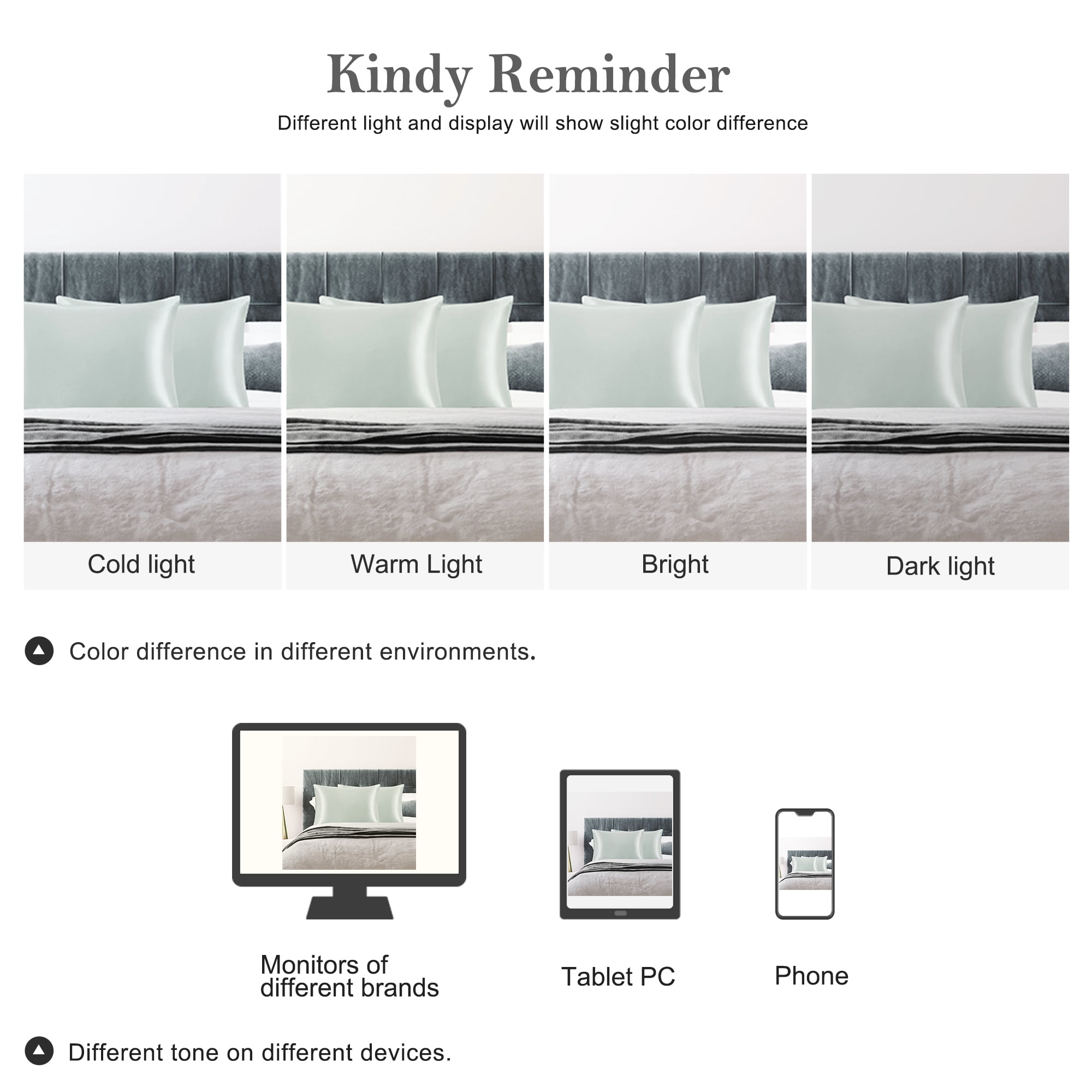 Unique Bargains Set of 2 Durable Soft Enveloped Closure Satin Pillowcase Gray King(20"x36"）