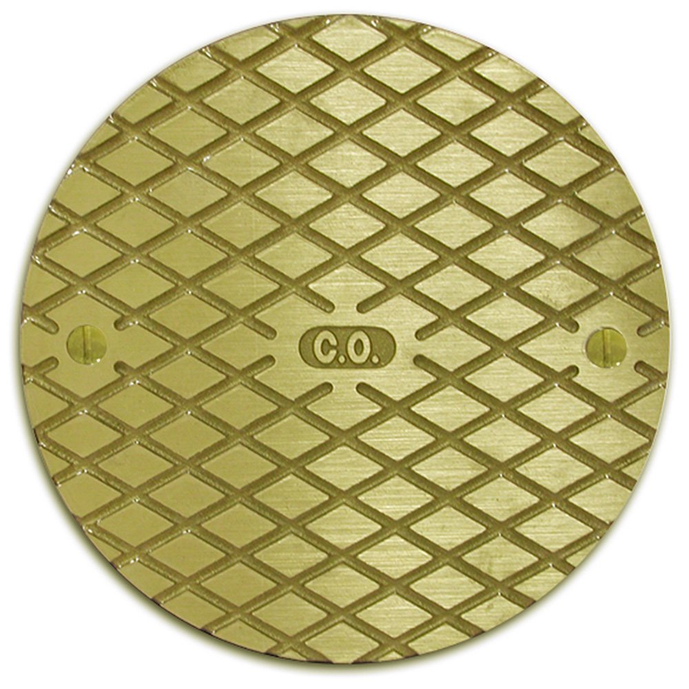6" Polished Brass Round Cast Cleanout Cover,PartNo C60500 JonesStephens