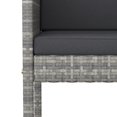 thumbnail image 3 of vidaXL 7 Piece Garden Bar Set with Cushions Grey Poly Rattan, 3 of 4