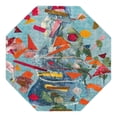 thumbnail image 3 of Unique Loom Vivid Collection Area Rug - Lucknow (7' 10" Octagon Aqua/Blue), 3 of 7
