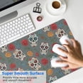 thumbnail image 4 of Long Mouse Pads for Desk,Gray Flower Skull Pattern Desk Mats on Top Of Desks, Desk Mouse Pad Extra Large with 3mm Non-Slip Base and Stitched Edge for Gaming,Office,Work,Home 31.5"x11.8", 4 of 6