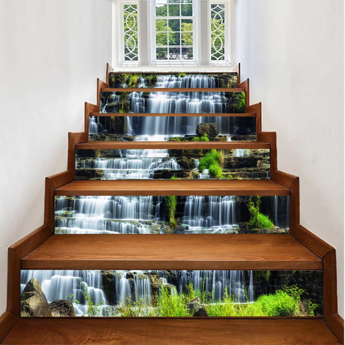 3D Waterfall 19 Stair Risers Decoration Photo Mural Vinyl Decal Wallpaper CA