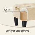 thumbnail image 3 of LEDREM Small Ottoman Foot Stool with Thick Cushion, Footrest with Sturdy Angled Legs for Living Room, Bedroom, Entryway, Sand and Black, 3 of 7