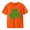 Orange, variant on XIMIN Girls Boys Heart-Inlaid Clover Kids' Short-Sleeve T-Shirt - Distressed Green Graphic, Comfy Soft St. Patrick's Day Lucky Charm Top