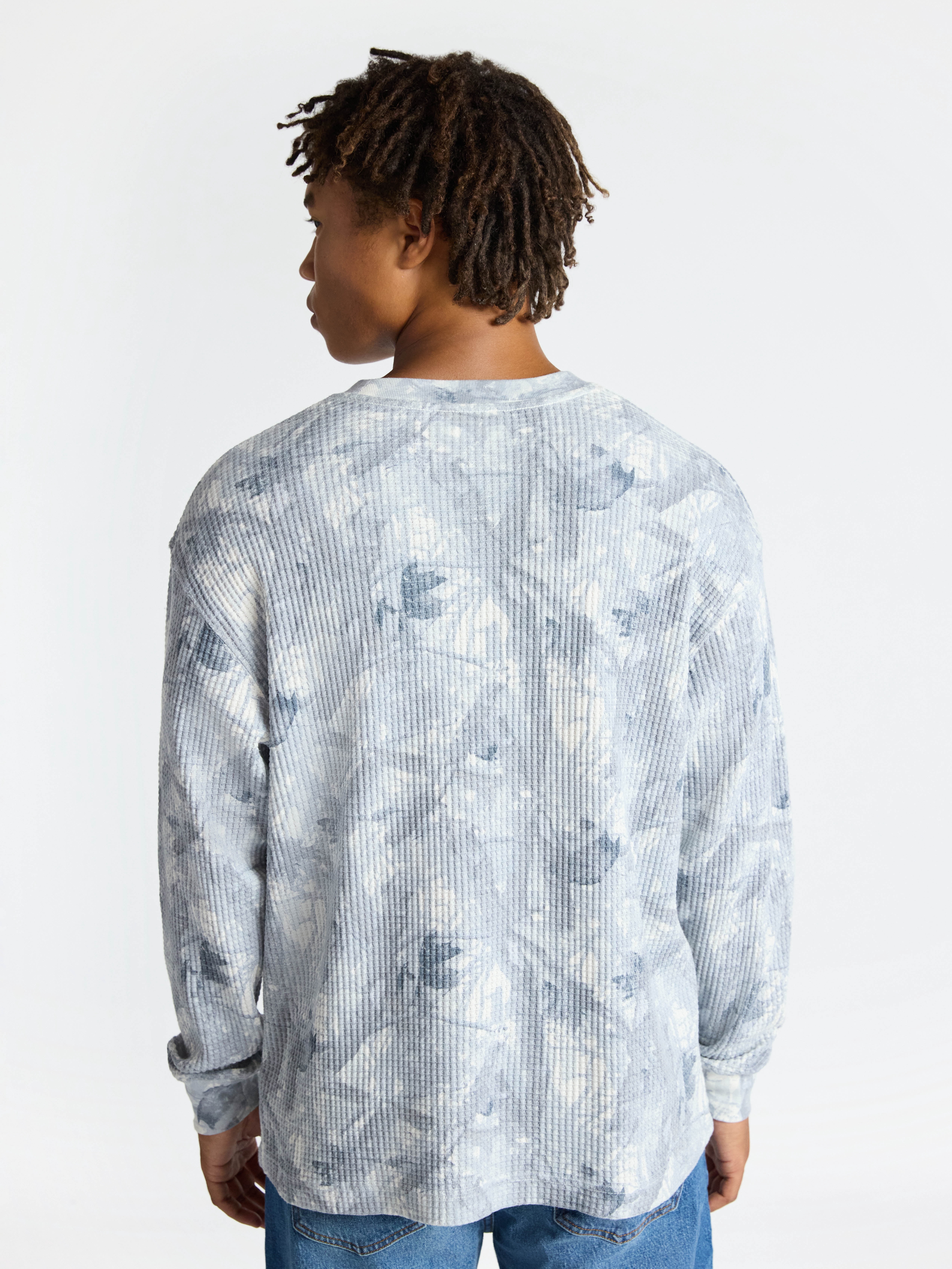 No Boundaries Thermal Tee with Long Sleeves, Men's & Big Men's