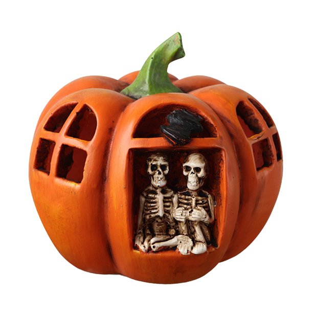 Luces de noche de calabaza de Halloween Lámpara decorativa Linternas para el hogar Halloween Acción de gracias Fiesta de Halloween Decoración de 13x12cm Baoblaze Lámpara de Halloween