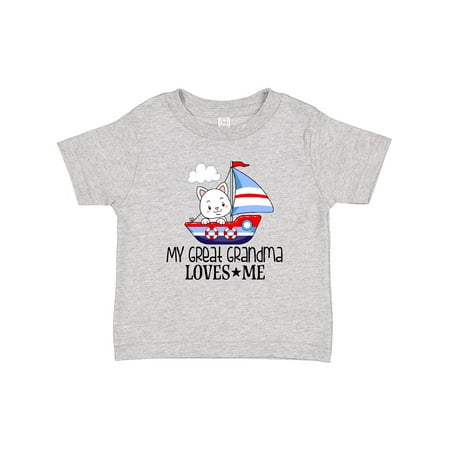 

Inktastic My Great Grandma Loves Me Grandson Gift Baby Boy T-Shirt
