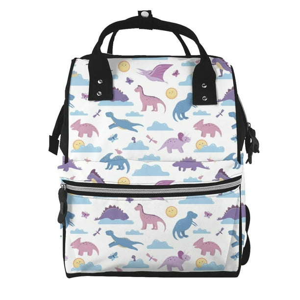 Disketp Dinosaur Mochila de Pañales de Gran Capacidad con Múltiples Bolsillos, Mochila de Viaje Multifuncional para Bebé, Unisex, Moderna y Resistente